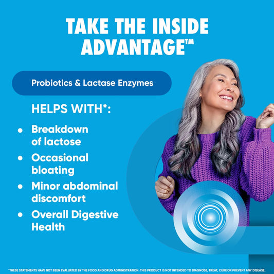 Digestive Advantage Lactose Defense Capsules (96 Count In A Box), Helps Breaks Down Lactose And Defend Against Digestive Upset, Supports Digestive And Immune Health, Cfus