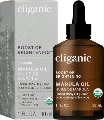 Cliganic Organic Marula Oil, 2Oz - 100% Pure - For Face & Hair | Natural Cold Pressed Unrefined