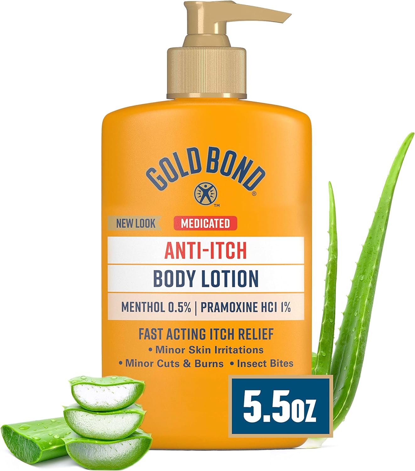 Gold Bond Medicated Anti-Itch Body Lotion, 5.5 oz. (Pack of 4), Steroid Free, Fast Acting Itch Relief