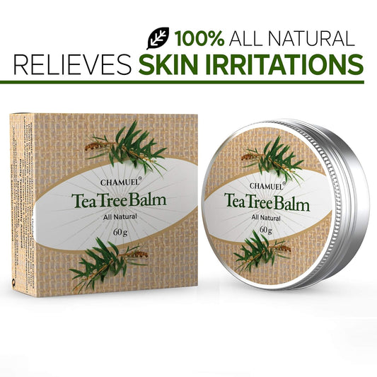 TEA TREE OIL BALM -100% All Natural | Great Cream for Soothing Irritations like Eczema, Psoriasis, Rashes, Insect Bites, Folliculitis, Acne, Itches, Dry Chapped Heels, Cuticles, Saddle Sores and more!