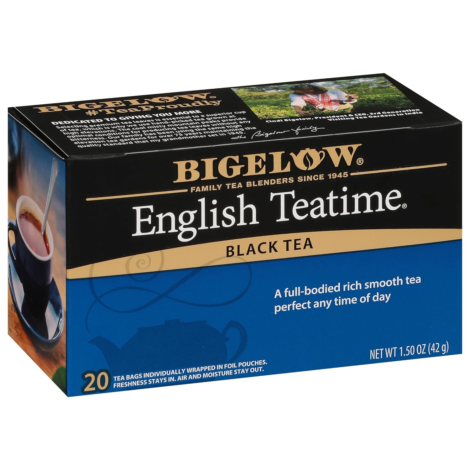 Bigelow Tea English Teatime Black Tea, Caffeinated Tea, 20 Count Box (Pack Of 6), 120 Total Tea Bags