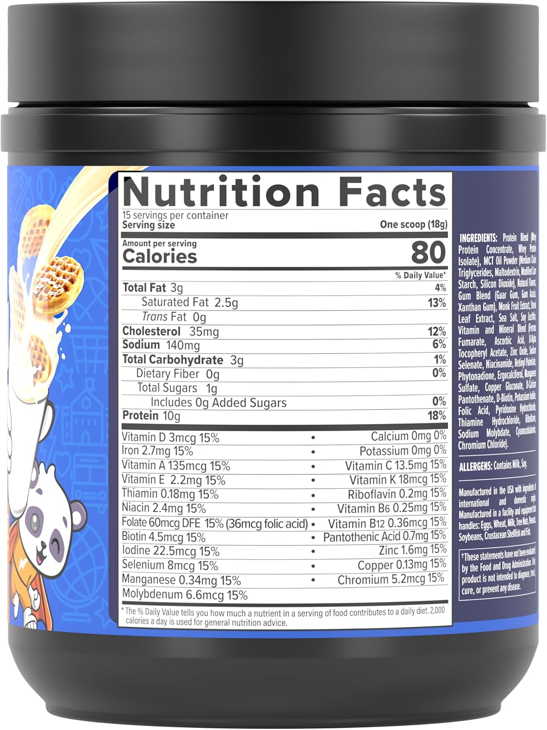 InnoSupps Power Up Protein for Kids Wow Waffle Flavor: Delicious Whey Nutrition, Parent-Approved, No Artificial Additives. : Health & Household