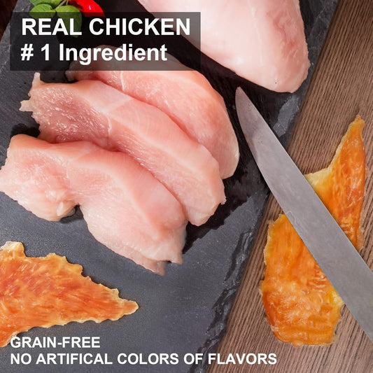 Mon2Sun Chicken Jerky For Dogs Made With Real Chicken Breast Dog Snacks, High Protein & Grain Free Training Treats For Small Medium And Large Dogs (Chicken, 14.11 Ounce -Pack Of 1)