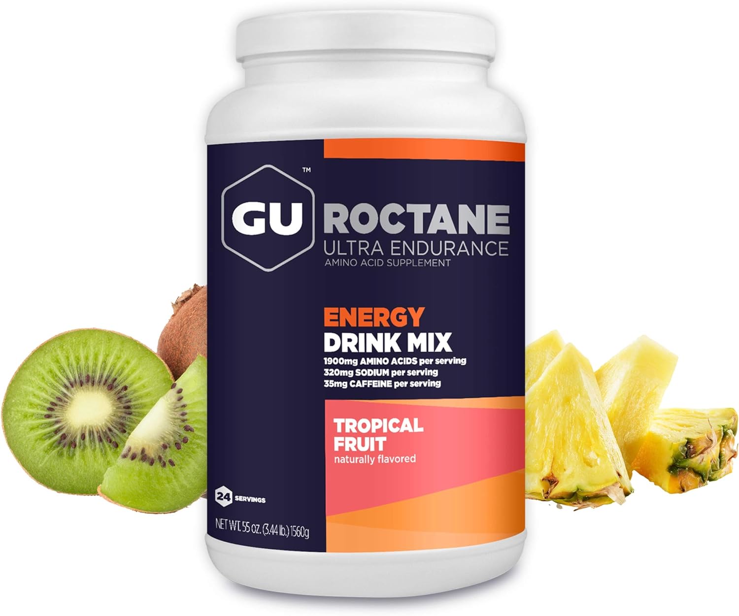 GU Energy Roctane Ultra Endurance Energy Drink Mix, 3.44-Pound Jar, Tr