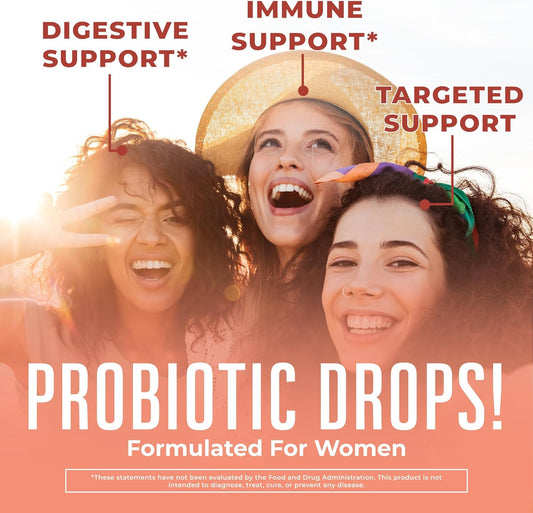 Usda Organic Womens Probiotic Liquid Drops By Maryruth'S | Probiotics For Digestive Health | Targeted Support For Women | Four Probiotic Blend | Women'S Wellness | Vegan | Dairy Free | 30 Servings