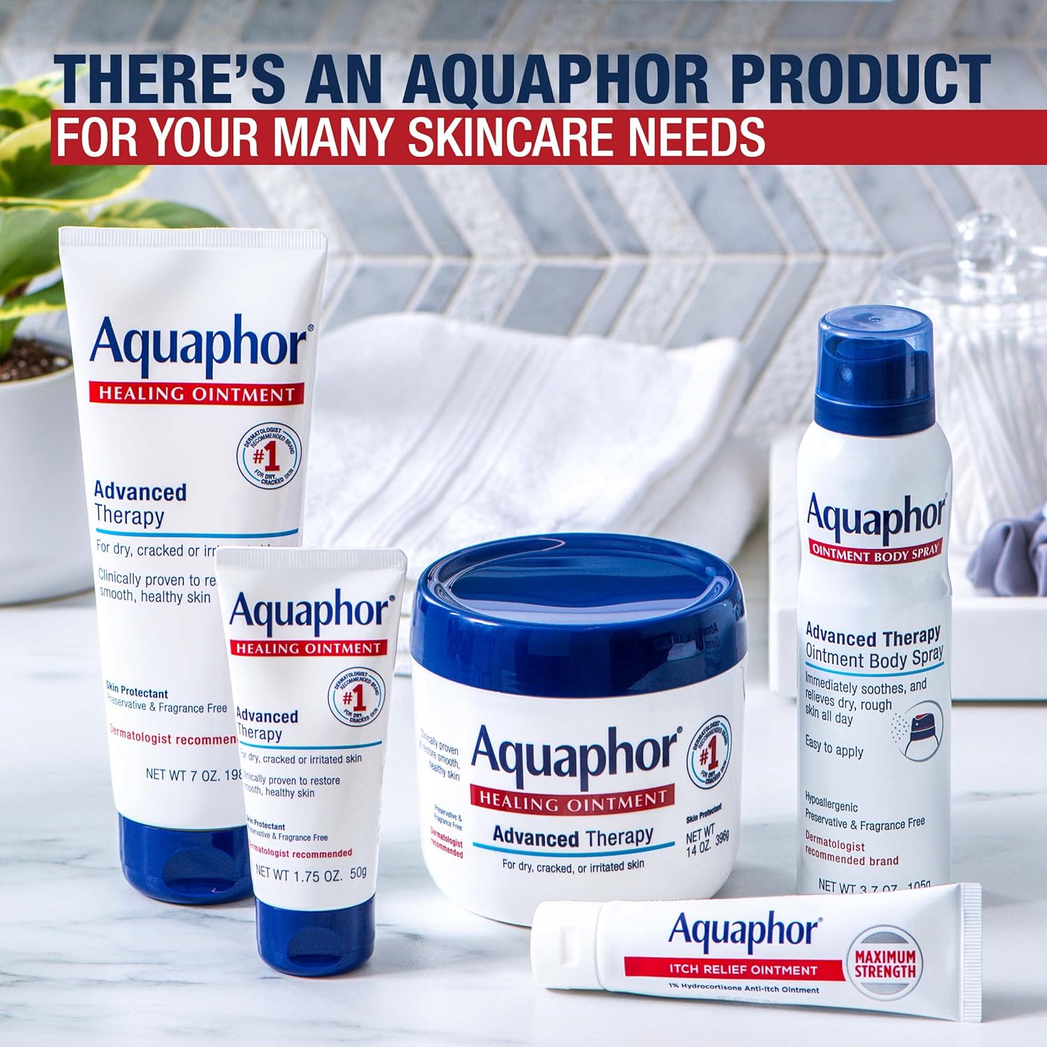 Aquaphor Healing Ointment Advanced Therapy Skin Protectant, Dry Skin Body Moisturizer, 0.25 Oz Jar, Pack of 6 : Beauty & Personal Care