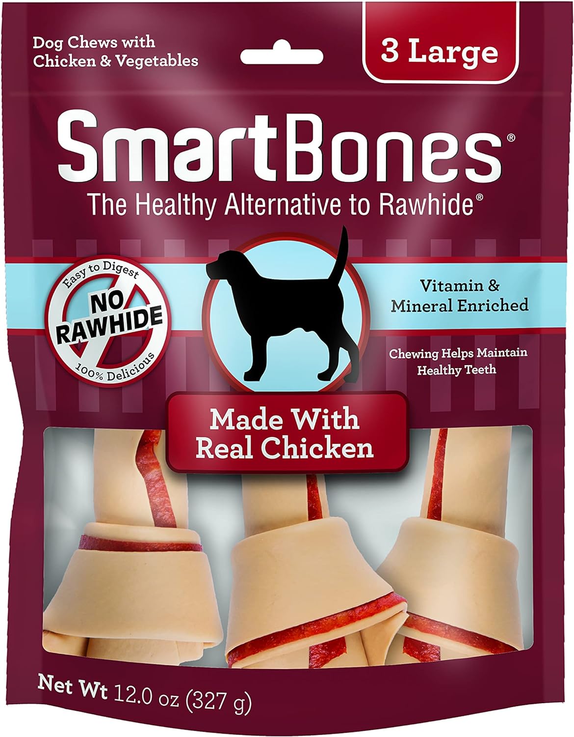 Smartbones Large Chews, Treat Your Dog To A Rawhide-Free Chew Made With Real Meat And Vegetables