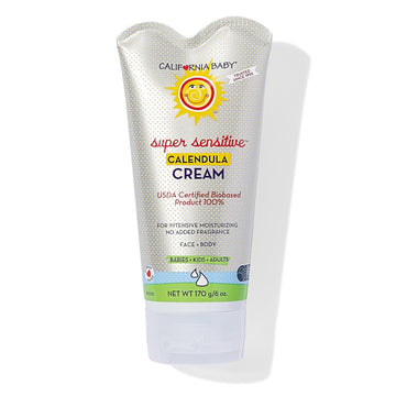 California Baby Calendula Cream | Soothing Baby Cream | Allergy Friendly | Plant-based | Soothes and Moisturizes Irritated, Dry Skin On Face and Body | 6 oz