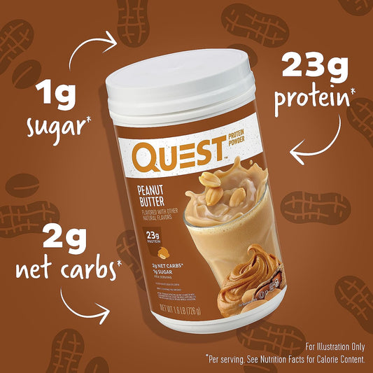 Quest Nutrition Peanut Butter Protein Powder, 23g Protein, 1g Sugar, L