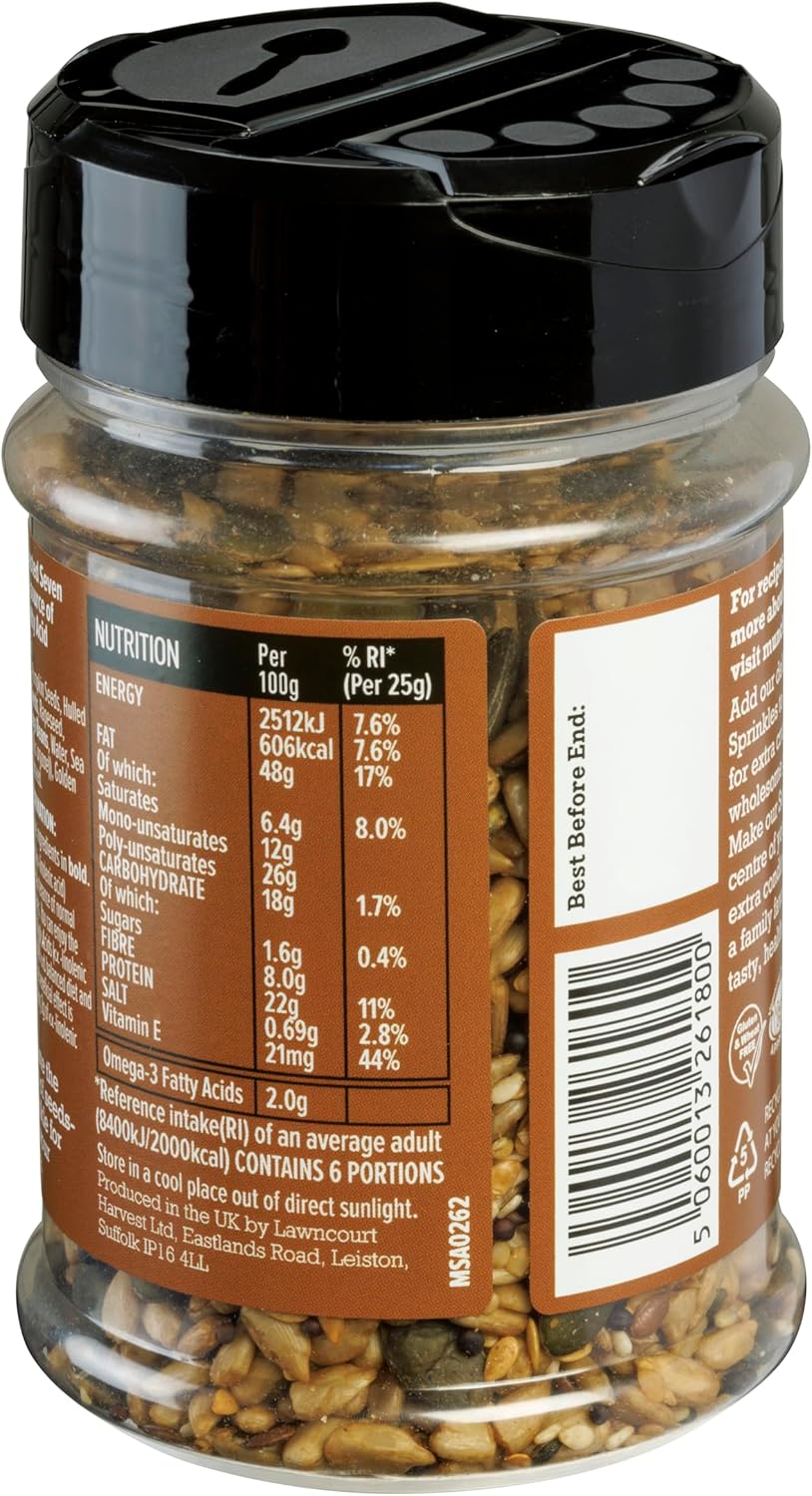 MUNCHY SEEDS Lightly Toasted Tamari 150g Savory Nutty Seed Mix for Topping Salads, Stir-Fries and Noodles, Gluten-Free, High in Protein and Fiber Vegan Convenient Shaker Flavorful Snack or Ingredient : Amazon.co.uk: Grocery