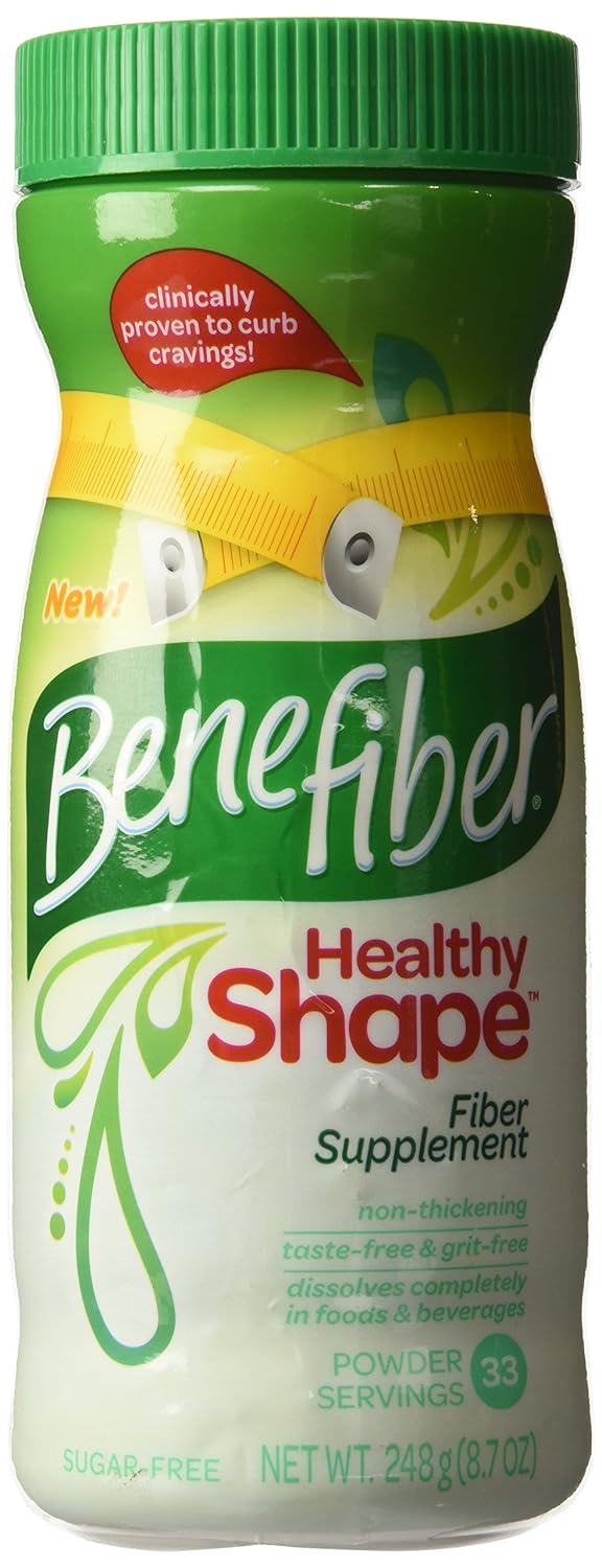 Benefiber Healthy Shape Fiber Supplement Poweder Servings 33 Doses 8.
