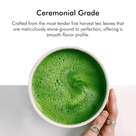 Heapwell Kyoto Uji Finest Ceremonial Matcha – Japanese First Harvest Highest Aaa Grade Green Tea Powder - Authentic Traditional Stone Ground Matcha (30G)