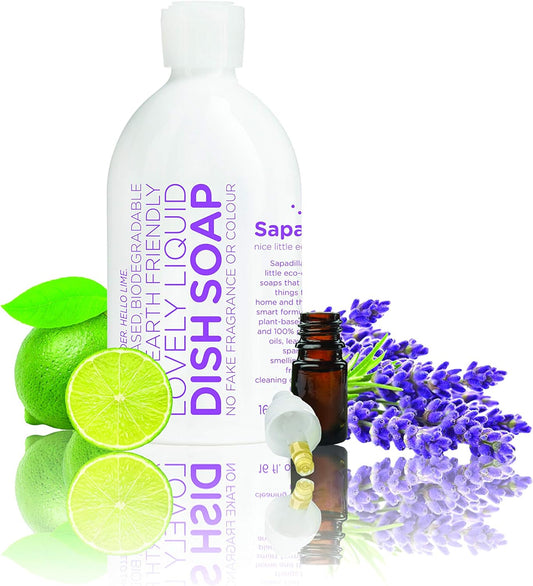Sapadilla Dish Soap, Lavender/Lime, 16 Fluid Ounce