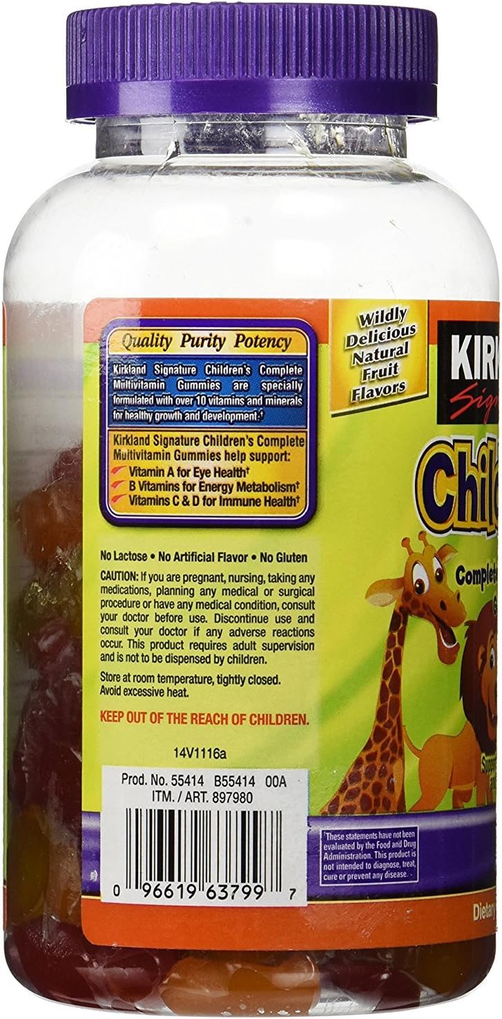 Kirkland Signature xGJNgN Childrens Complete Multivitamin Gummies, 160 Count (4 Pack)