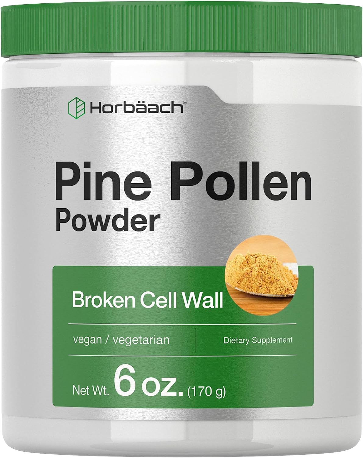 Horbäach Pine Pollen Powder | 6 Ounce | Nature's Superfood | Non-GMO, Vegetarian, Gluten Free Supplement