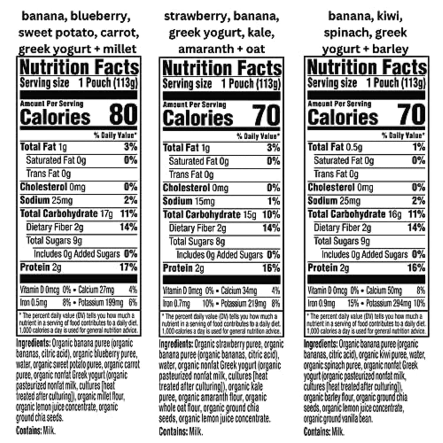 Plum Organics Mighty 4 and Mighty Morning Organic Toddler Food - 4 Food Group Blend Variety Pack - 4 oz Pouch (Pack of 18) - Organic Fruit and Vegetable Toddler Food Pouch : Everything Else