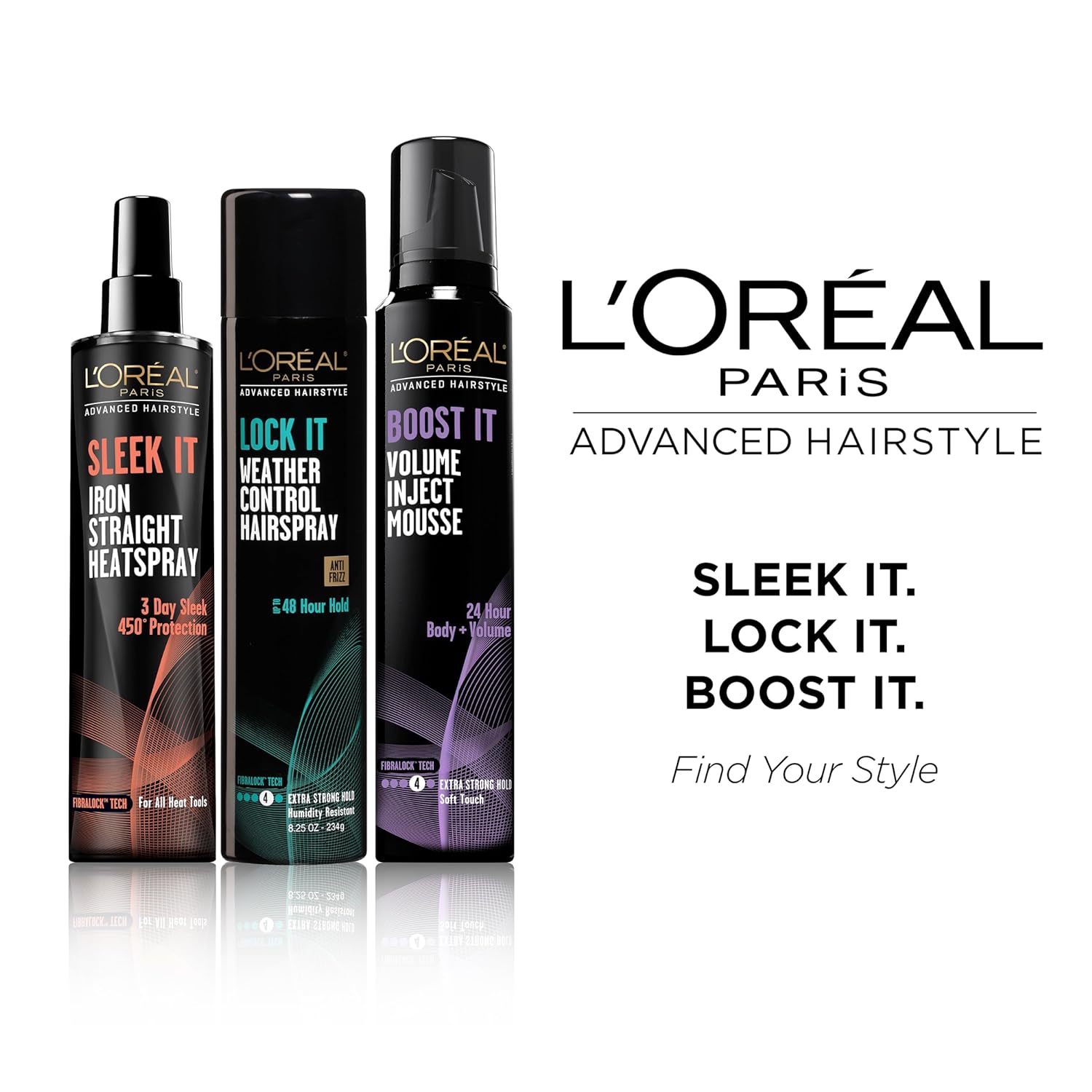 L'Oréal Paris Advanced Hairstyle Sleek It Iron Straight Heat Spray, 5.7 Ounce : Everything Else