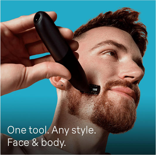 Braun Series Xt3 One Blade Hybrid Beard & Stubble Trimmer, Electric Shaver For Men, Body Groomer For Manscaping, Gifts For Men, Xt3200, Black Razor
