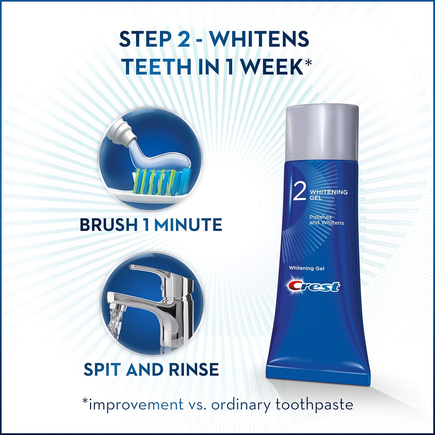 Crest Pro-Health Gum Detoxify + Whitening Two- Step Toothpaste, 4.0 and 2.3 oz : Health & Household