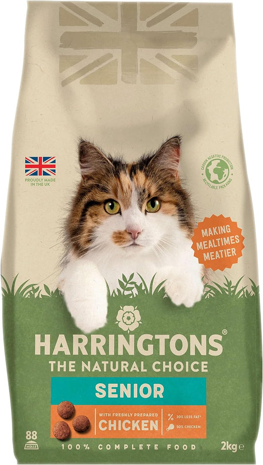 Harringtons Complete Senior Dry Cat Food with Freshly Prepared Chicken - 4x2kg?HARRSENC-C2