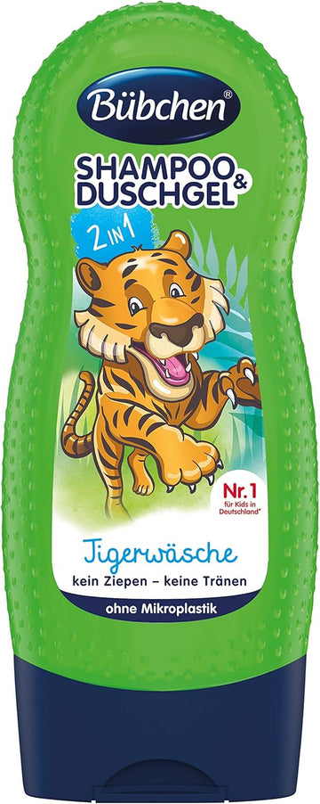 Bübchen Kids Shampoo & Shower Gel Tiger Wash Children'S Shampoo & Shower Gel Ph Skin-Neutral Care For Children'S Skin With Fresh Scent 230 Ml