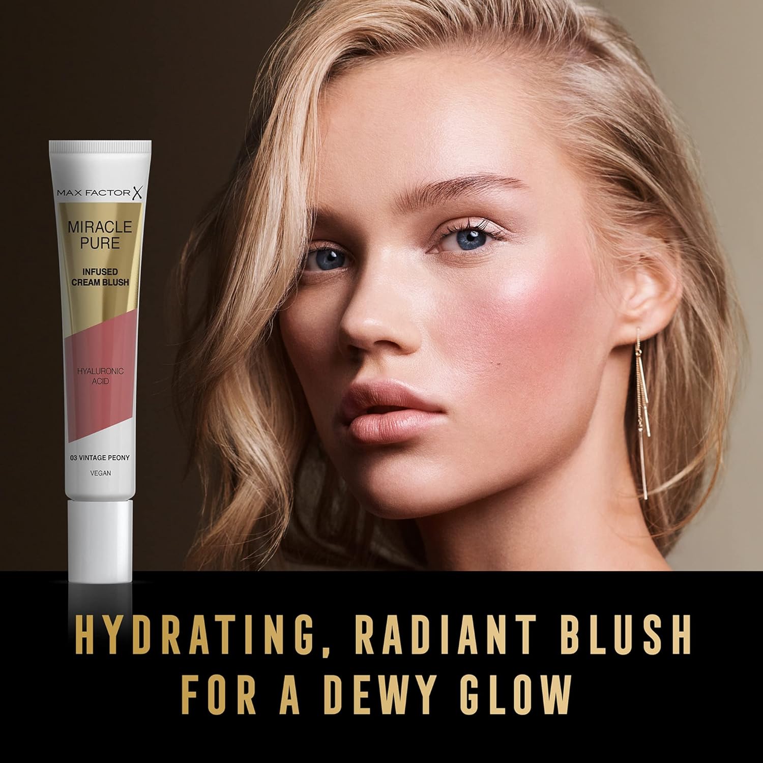 Max Factor Miracle Pure Cream Blush 03 Vintage Peony, Moisturising, Plumps & Hydrates, Buildable Glow, Infused with Hyaluronic Acid & Squalene, Fresh & Healthy Looking Skin, 100% Vegan : Amazon.co.uk: Beauty