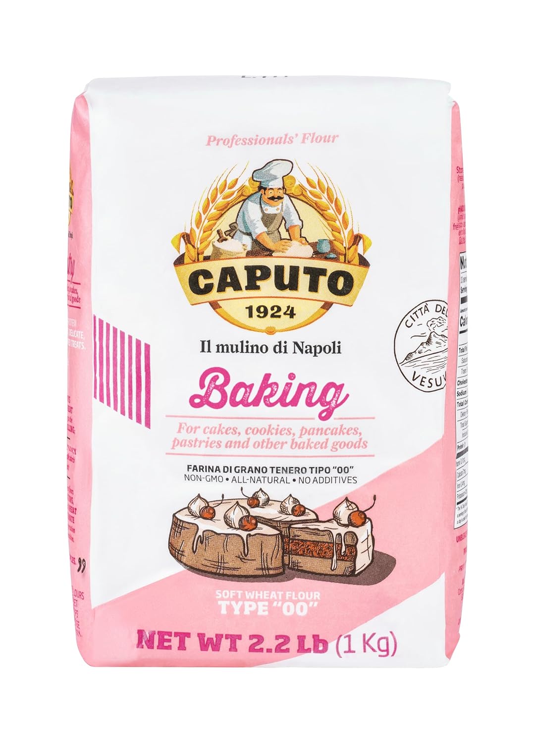 Antimo Caputo Baking (Pasticceria Pastry) 00 Flour 2.2 Pound Bag - For Desserts & Shortbreads - From Italy Type 00 Wheat