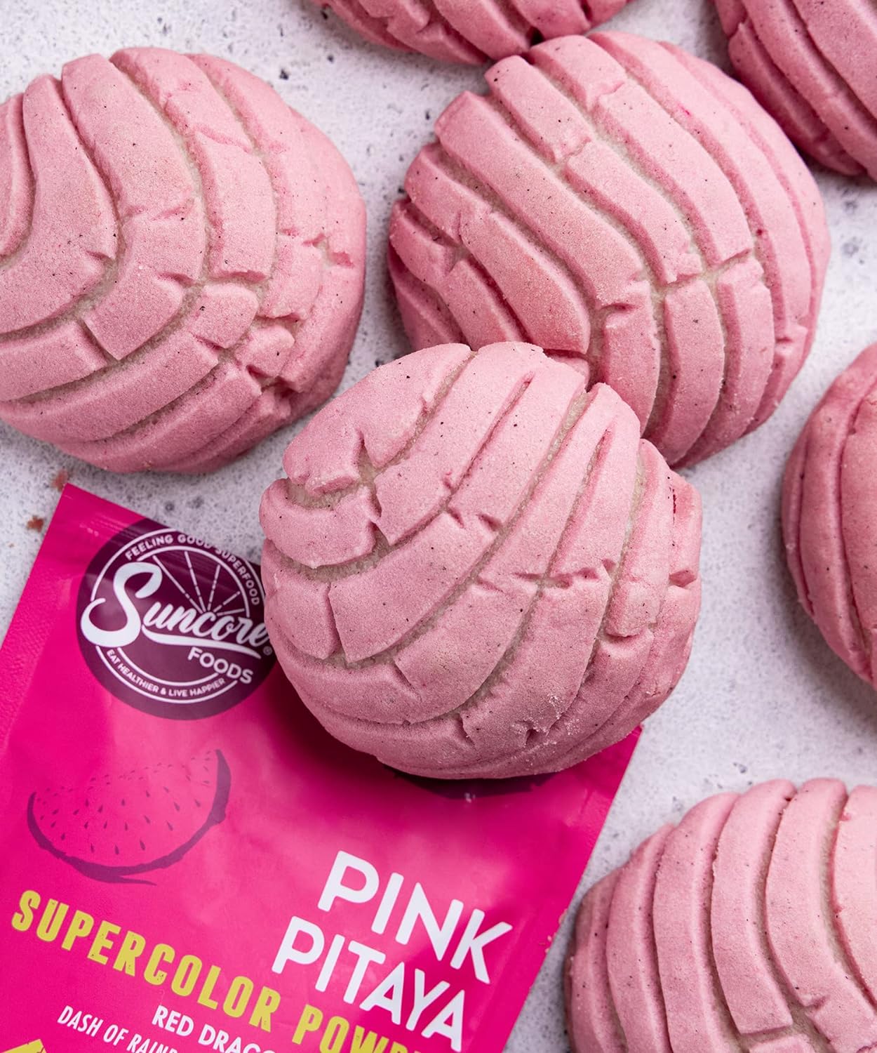 Suncore Foods Pink Pitaya Powder, Pink Food Coloring Powder, Gluten-Free, Non-GMO, 5oz (1 Pack) : Grocery & Gourmet Food