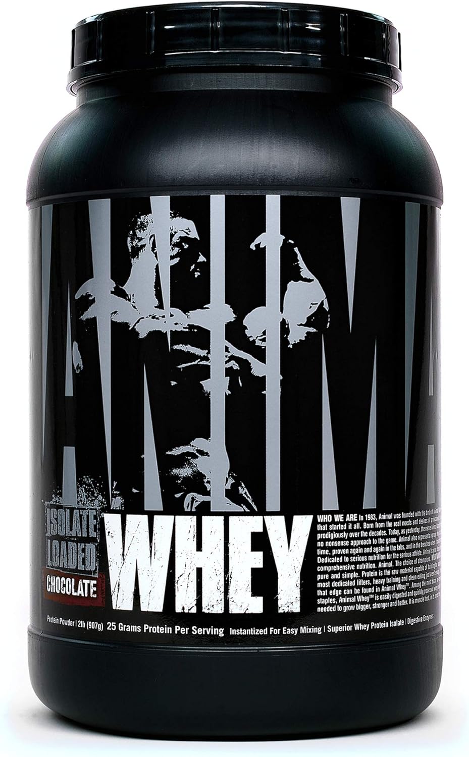 Animal Whey Isolate Whey Protein Powder ? Isolate Loaded for Post Workout and Recovery ? Low Sugar with Highly Digestible Whey Isolate Protein - Chocolate - 2 Pounds