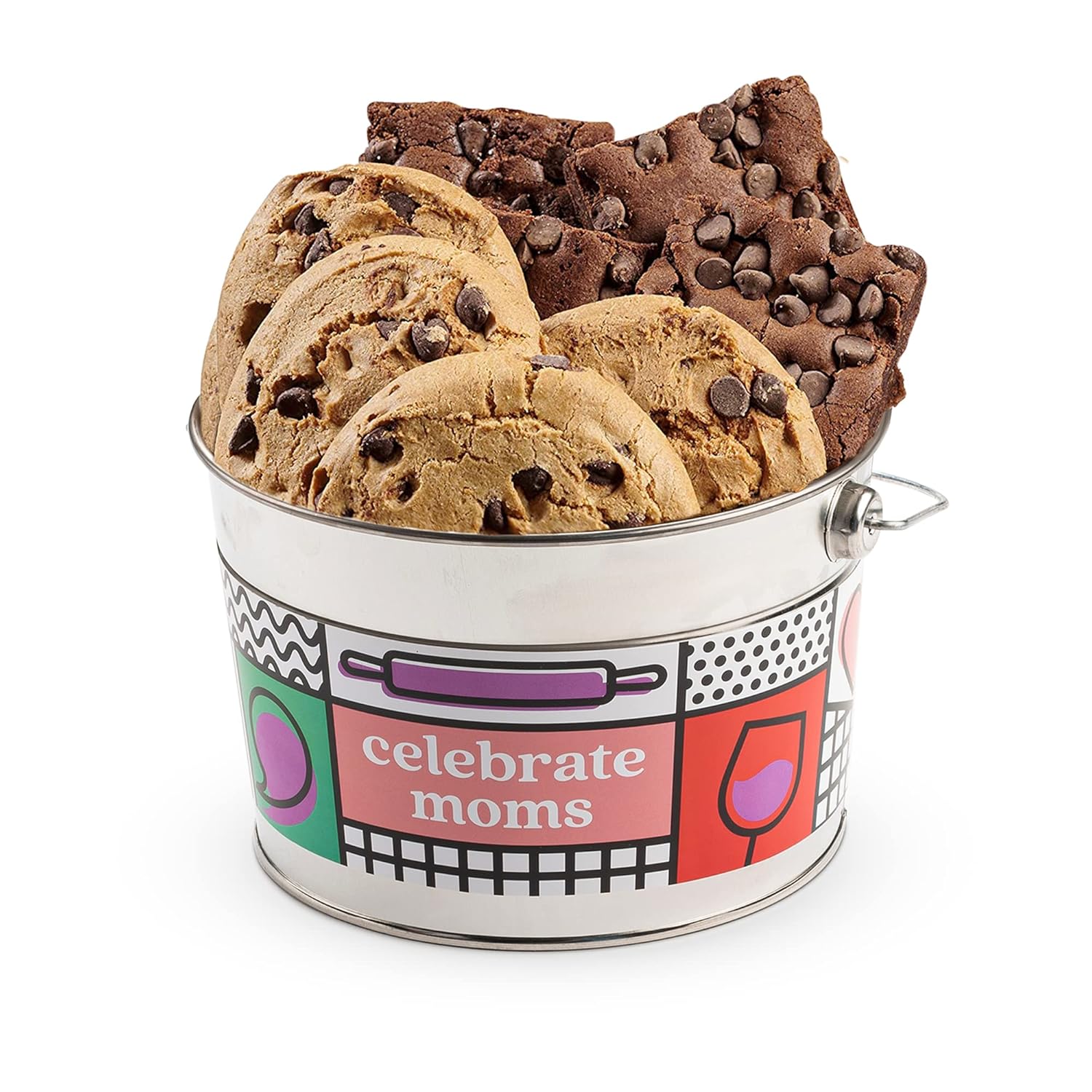 David’S Cookies Mother'S Day Gluten-Free Cookies And Brownies – Celebrate Your Mom'S Special Day - Comes With A Lovely Tin Bucket – Ideal Gift For Moms This Mother’S Day (1.3 Lbs)