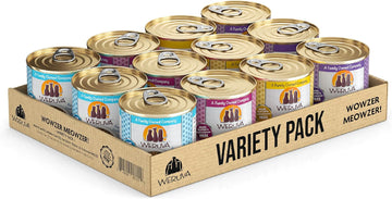 Weruva Classic Cat Food, Wowzer Meowzer Variety Pack, 10Oz Cans (Pack Of 12)