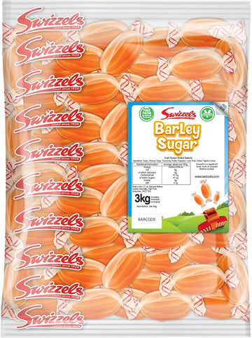 Swizzels Barley Sugar Fruit Flavoured Boiled Vegan Sweets, Individually Wrapped Sweets - 3Kg Bulk Bag