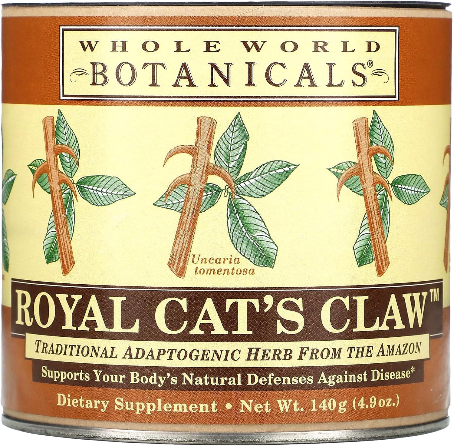 Whole World Botanicals Royal Cat'S Claw, 4.9 Oz (140 G)