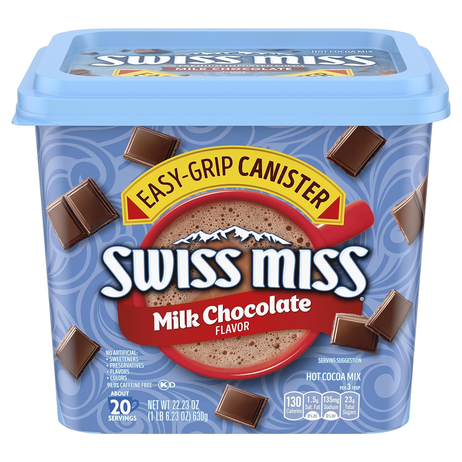 Swiss Miss Milk Chocolate Flavored Hot Cocoa Mix, 22.23 Oz Canister