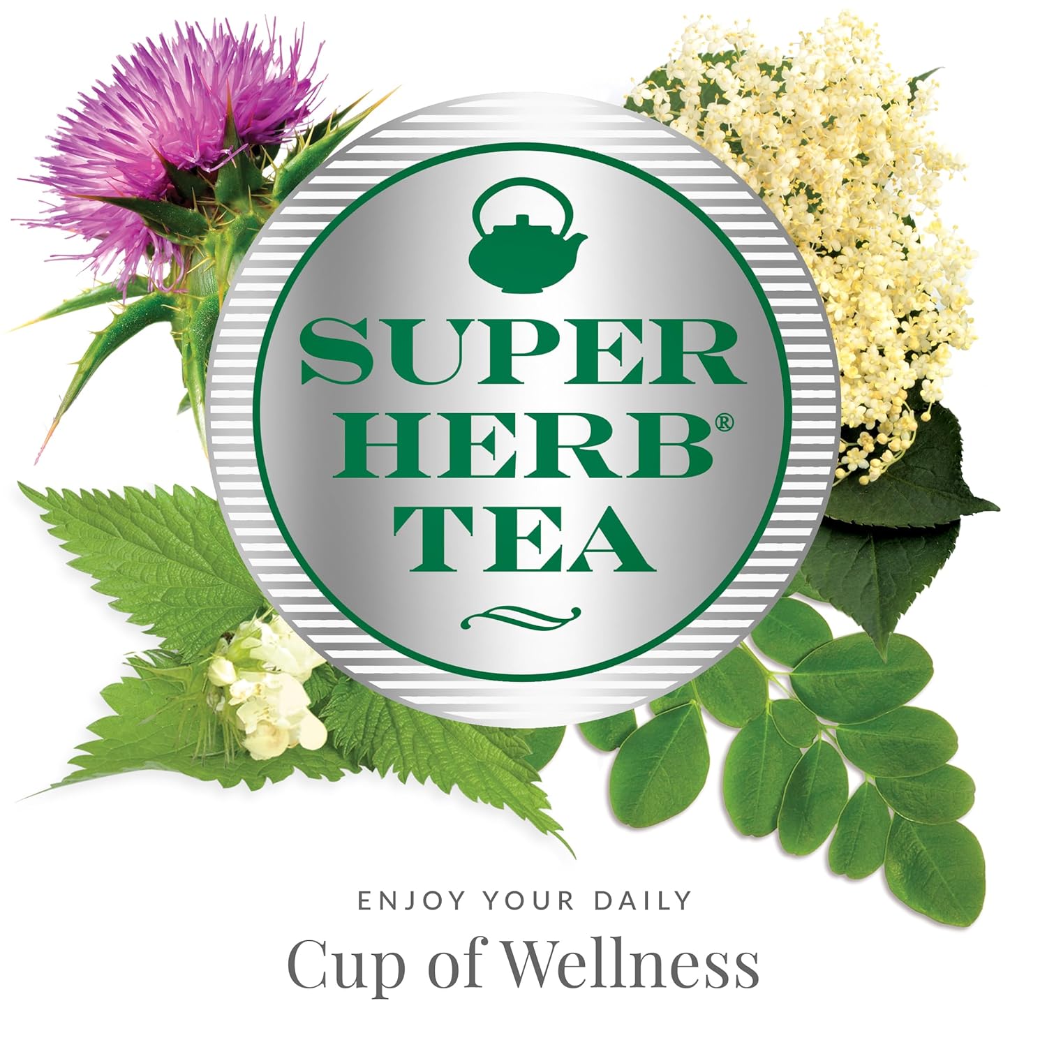 The Republic Of Tea — Organic Milk Thistle Superherb Tea Tin, 36 Herbal Tea Bags, Naturally Caffeine-Free