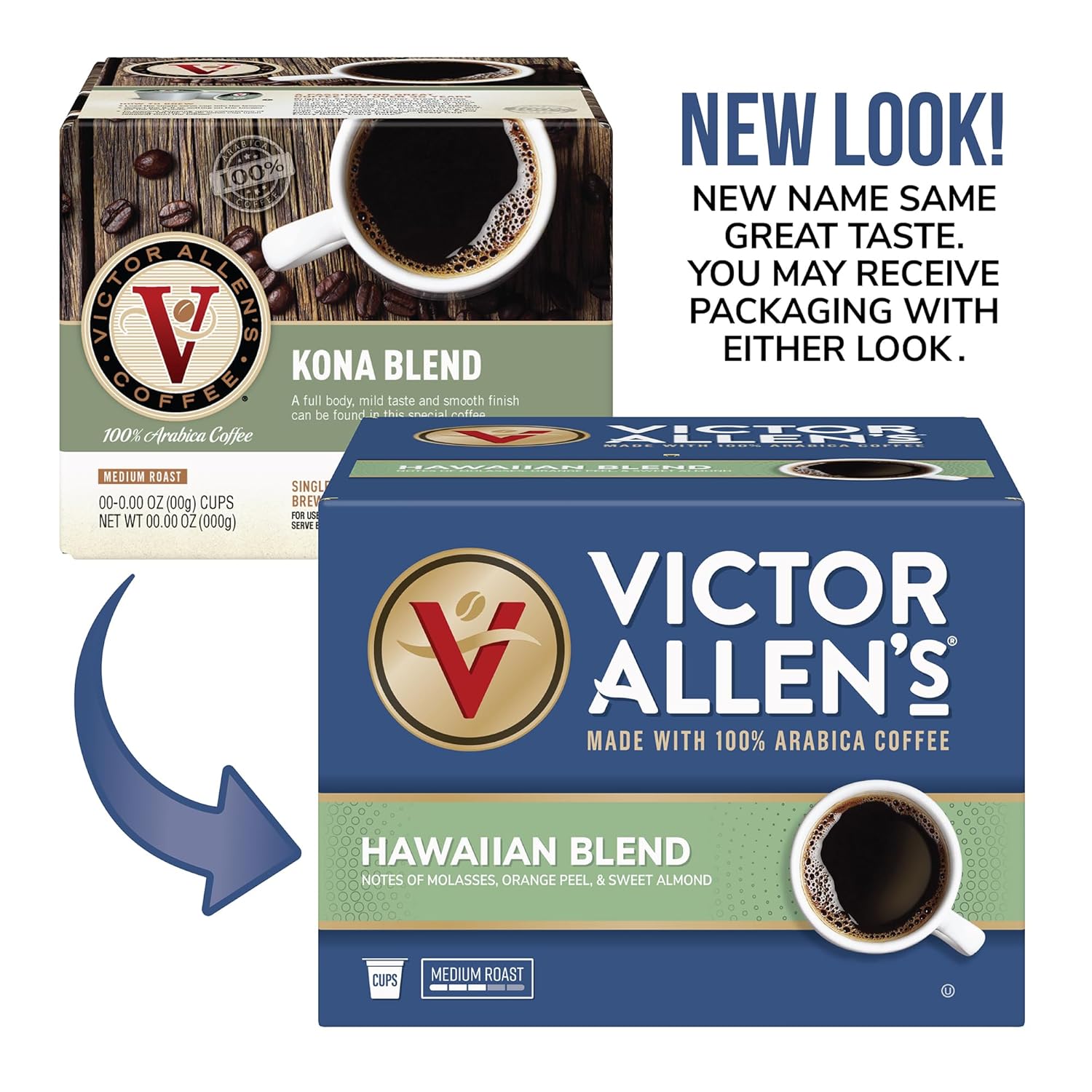 Victor Allen'S Coffee Hawaiian Blend, Medium Roast, 12 Count, Single Serve Coffee Pods For Keurig K-Cup Brewers (Formerly Kona Blend)