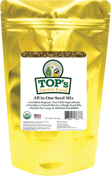 Tops`s All-in-One Parrot Seed and Soaking Mix - 1lb