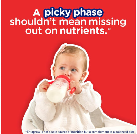 Enfagrow Premium Toddler Nutritional Drink, Made With Real Milk, Brain-Building Omega-3 Dha, Nutrients And Prebiotics For Growth & Immune Support, Non-Gmo, Toddler Milk Powder, 32 Oz Can, 6 Count