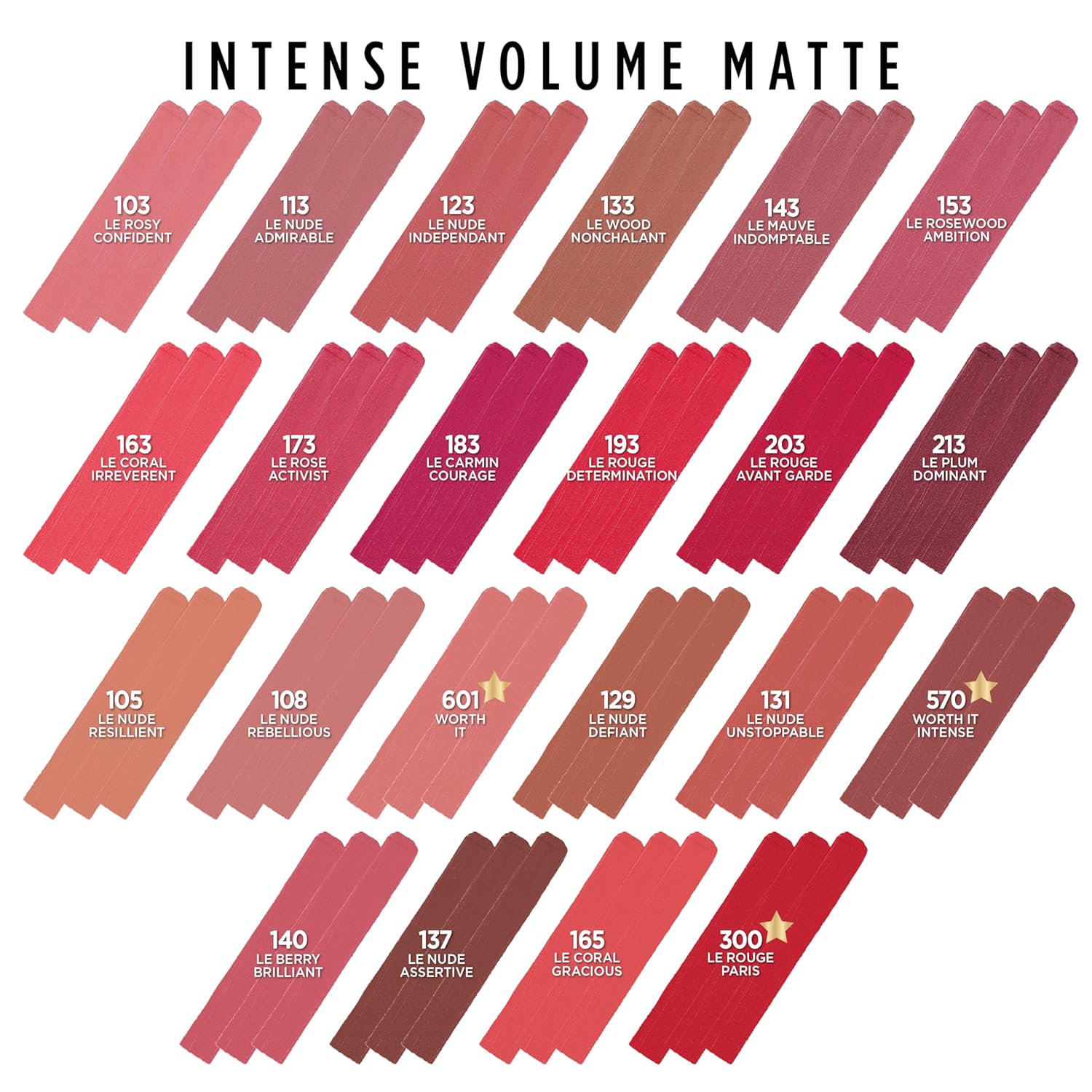 L'Oreal Paris Colour Riche Intense Volume Matte Lipstick, Lip Color Infused With Hyaluronic Acid For Up To 16Hr All Day Comfort, Le Mauve Indomptable, 0.06 Oz : Beauty & Personal Care