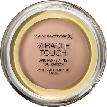 Max Factor Miracle Touch Foundation, New And Improved Formula, Spf 30 And Hyaluronic Acid, 45 Warm Almond, 1 Count (Pack Of 2)