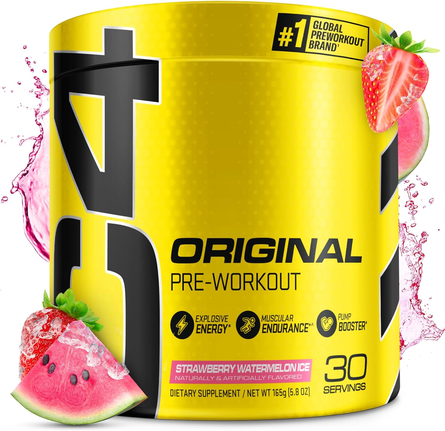 Cellucor C4 Original Pre Workout Powder Strawberry Watermelon Ice Sugar Free Preworkout Energy For Men & Women 150Mg Caffeine + Beta Alanine + Creatine - 30 Servings (Packaging May Vary)