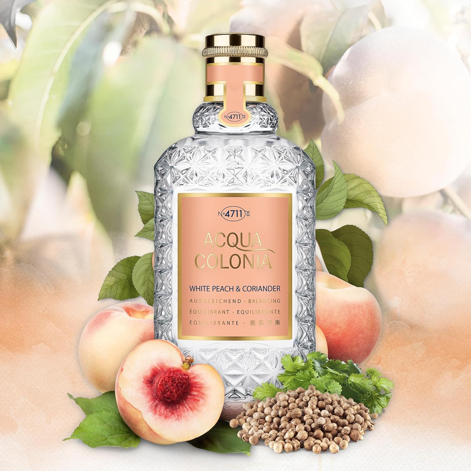 Muelhens 4711 Acqua Colonia White Peach And Coriander For Unisex - 1.7 Oz Edc Spray : Beauty & Personal Care