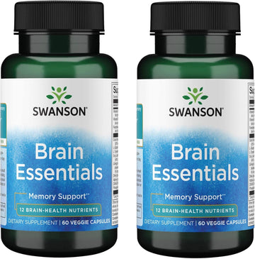Swanson Brain Essentials 60 Veg Capsules (2 Pack)