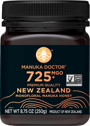 Manuka Doctor - Mgo 725+ Manuka Honey Monofloral, 100% Pure New Zealand Honey. Certified. Guaranteed. Raw. Non-Gmo (8.75 Oz)