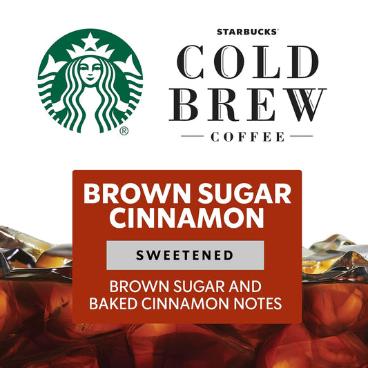 Starbucks Cold Brew Coffee Concentrate, Limited Edition Sweetened Brown Sugar Cinnamon, 100% Arabica, Multi-Serve Bottle (32 Fl Oz)