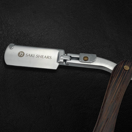 Straight Edge Shaving Razor With Disposable Blades For Classic Men'S Shaving (Light Brown)