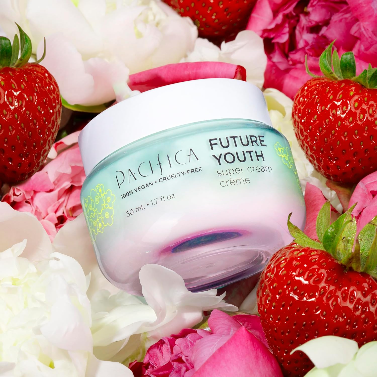 Pacifica Beauty Future Youth Super Cream, Daily Face Moisturizer, Skincare, Hydrating, Aging Skin, Lightweight, Firming Cream, Face Cream, For Aging and All Skin Types, Vegan, 1.7 fl oz (1 Count) : Beauty & Personal Care