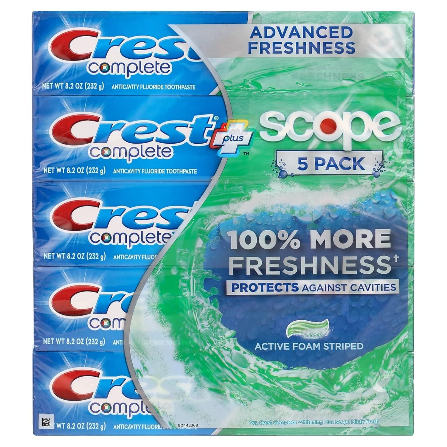 Crest Complete Advanced Flavoridetoothpaste 5 Pack 8.2 Oz Net Wt 41 Oz,, ()