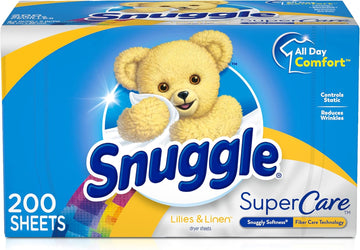 Snuggle Supercare Fabric Softener Dryer Sheets, Lilies And Linen, 200 Count