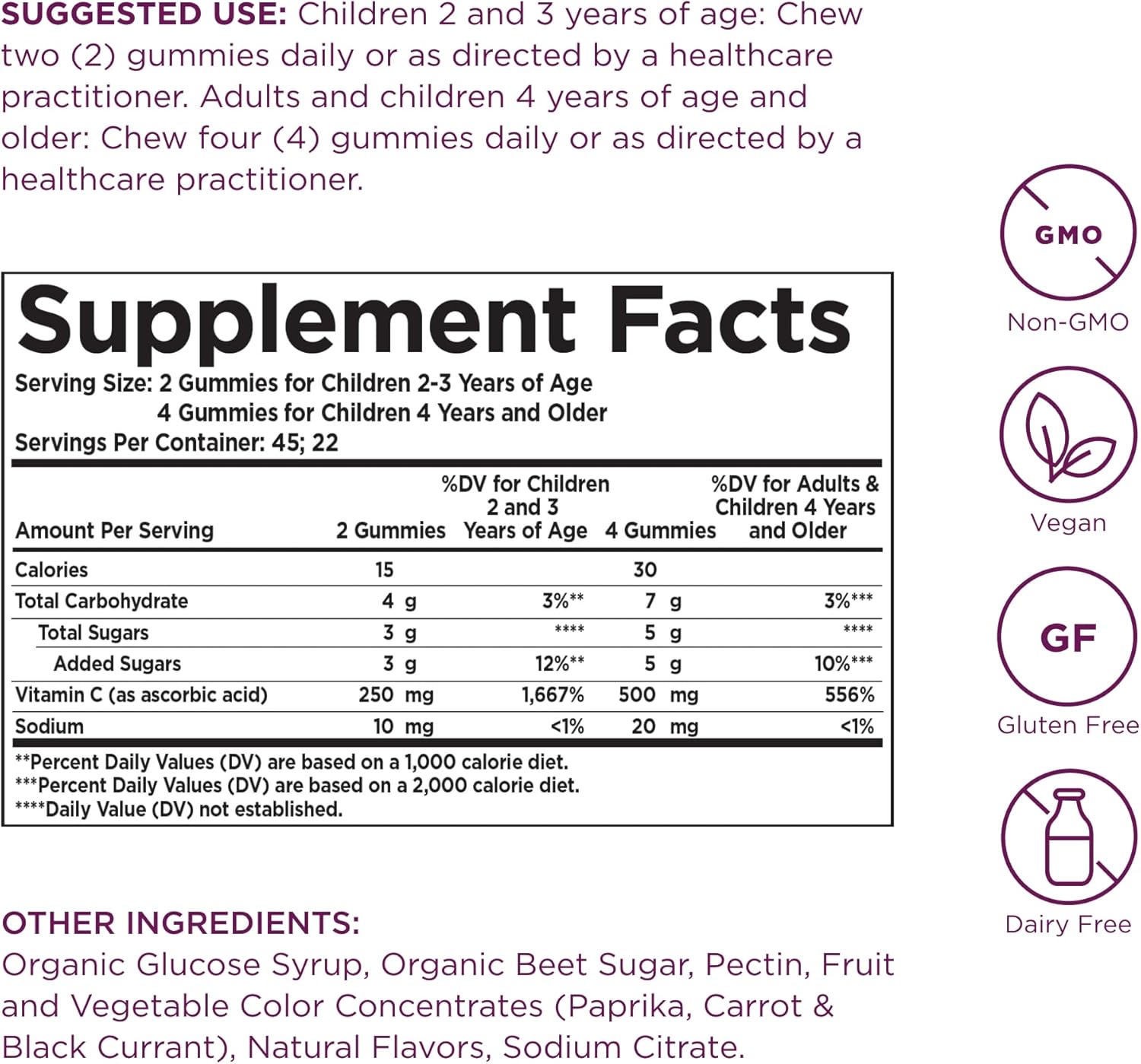 Solgar U-Cubes Children's Vitamin C - 90 Gummies - Great-Tasting avor for Kids Ages 2 & Up - Non-GMO, Vegan, Gluten Free - 45 Servings